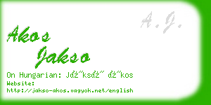 akos jakso business card